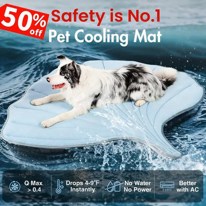 Vagascape Outdoorfun Cooling Pet Mat, Eco-Friendly Gel-Free Cooling Pad for Large Dogs, #Pettok Viral Must-Have Summer Dog Essentials, Portable & Machine Washable Durable Mat for Crate Trunk Camping Travel Outdoorfun Outdoorfun