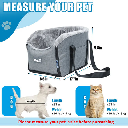 FANGFANG PET Car Cat Kennel Car Central Control Package Cat Nest Car Cushion Seat Pet Out Handbag Suitable for Small and Medium-Sized Pets.