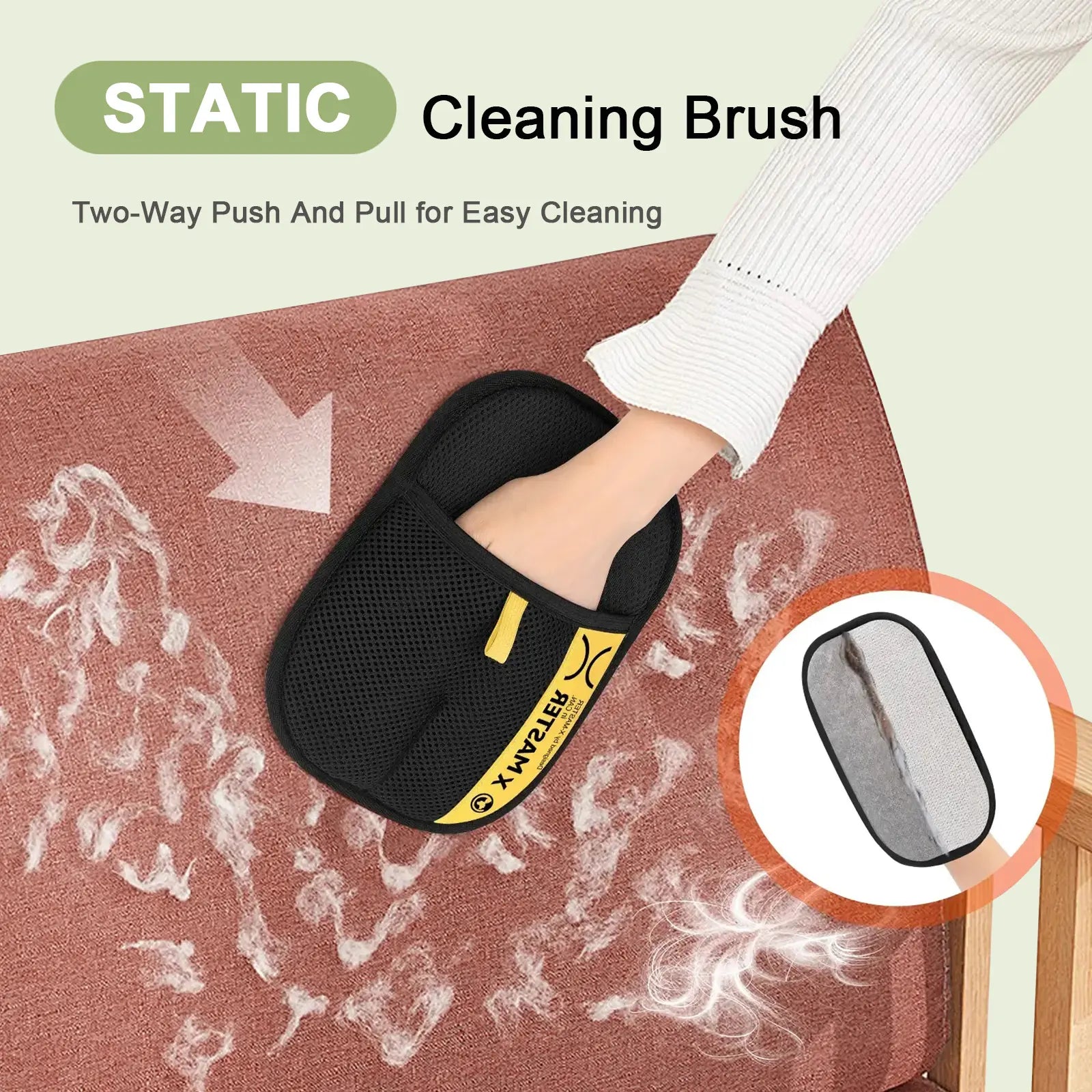 Premium Electrostatic Pet Grooming Gloves - Reusable Hair Remover for Multi-Pet Households, Ideal for Furniture, Carpets, and Pet Accessories, Double-Sided Cleaning Mitt