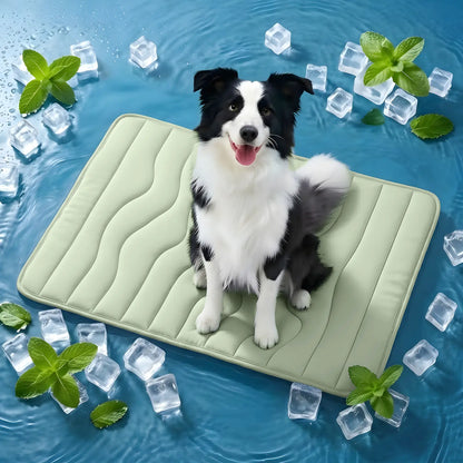 Vagascape Outdoorfun Cooling Pet Mat, Eco-Friendly Gel-Free Cooling Pad for Large Dogs, #Pettok Viral Must-Have Summer Dog Essentials, Portable & Machine Washable Durable Mat for Crate Trunk Camping Travel Outdoorfun Outdoorfun