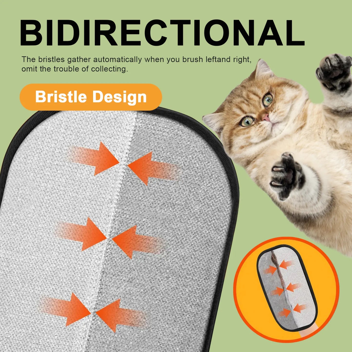Premium Electrostatic Pet Grooming Gloves - Reusable Hair Remover for Multi-Pet Households, Ideal for Furniture, Carpets, and Pet Accessories, Double-Sided Cleaning Mitt