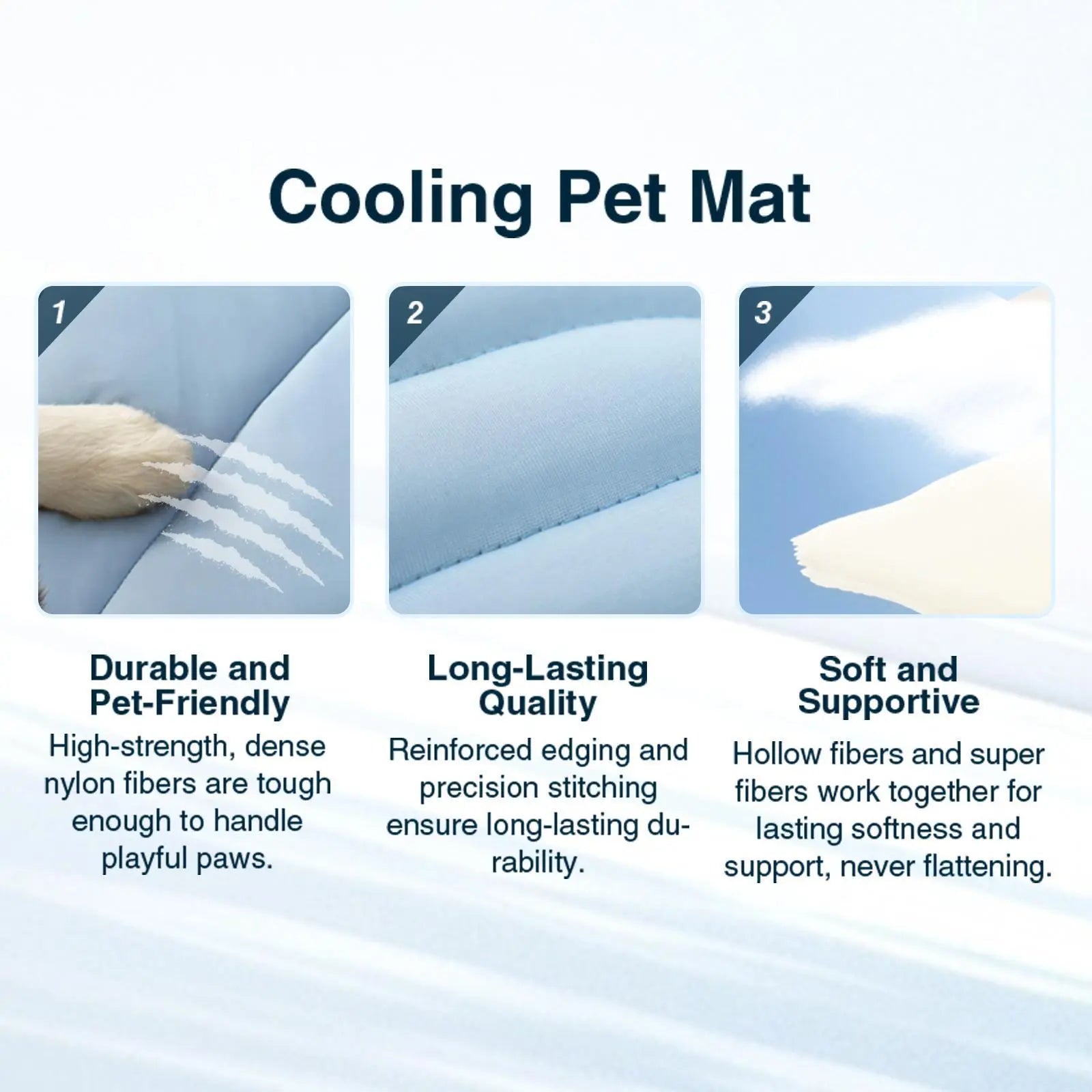 Vagascape Outdoorfun Cooling Pet Mat, Eco-Friendly Gel-Free Cooling Pad for Large Dogs, #Pettok Viral Must-Have Summer Dog Essentials, Portable & Machine Washable Durable Mat for Crate Trunk Camping Travel Outdoorfun Outdoorfun